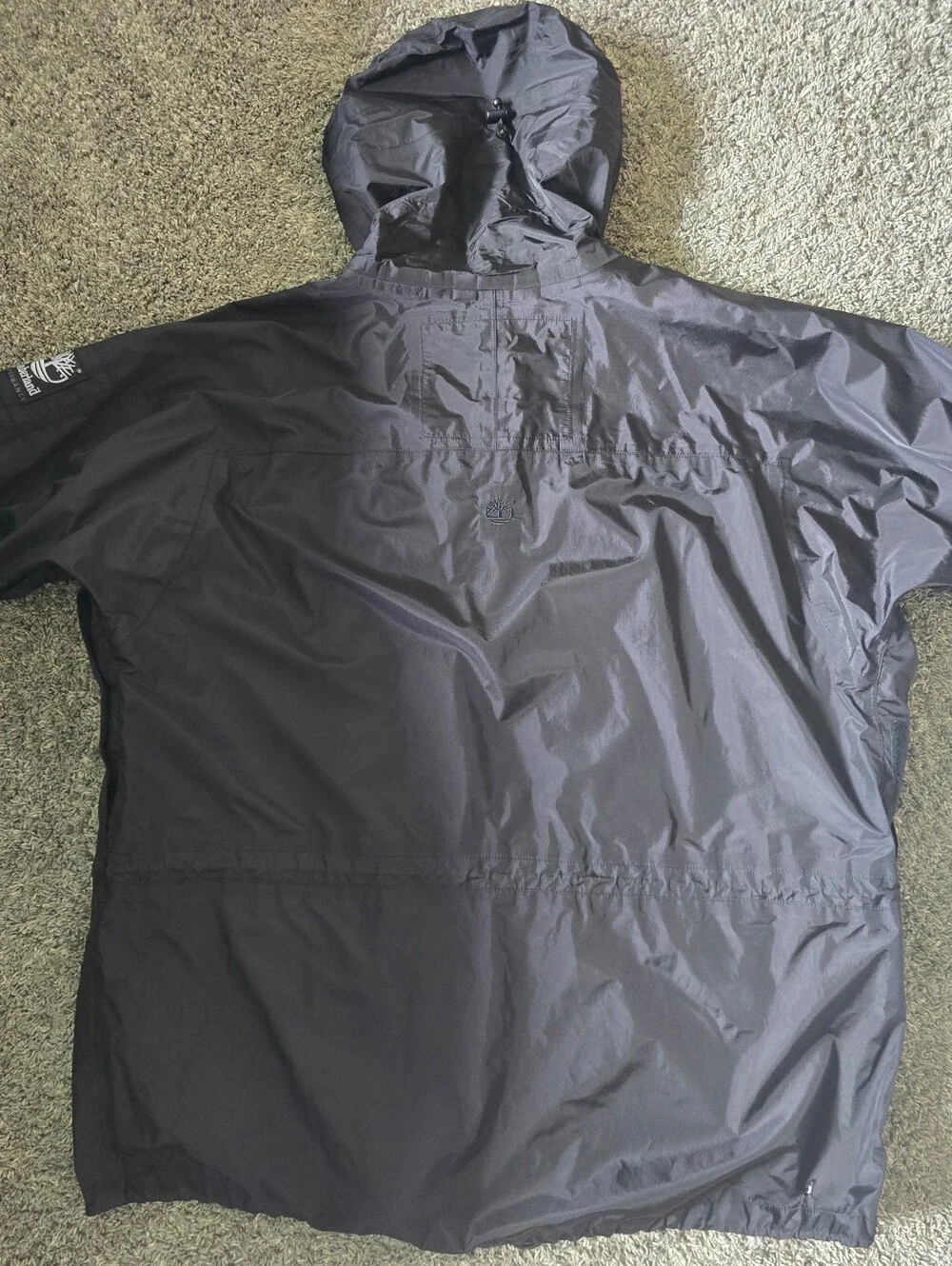 Vintage 1990s Timberland Performance Hooded Rain Jacket - Black Shell Mens size
